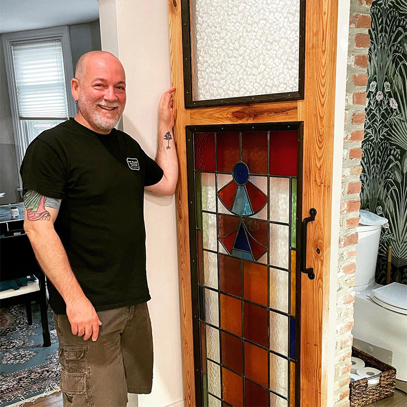 Stained Glass Barn Door