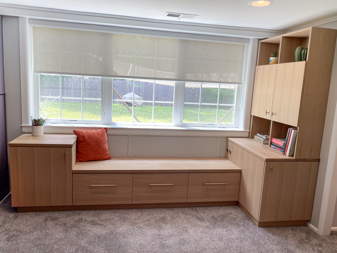White Oak Window Bench Built-ins